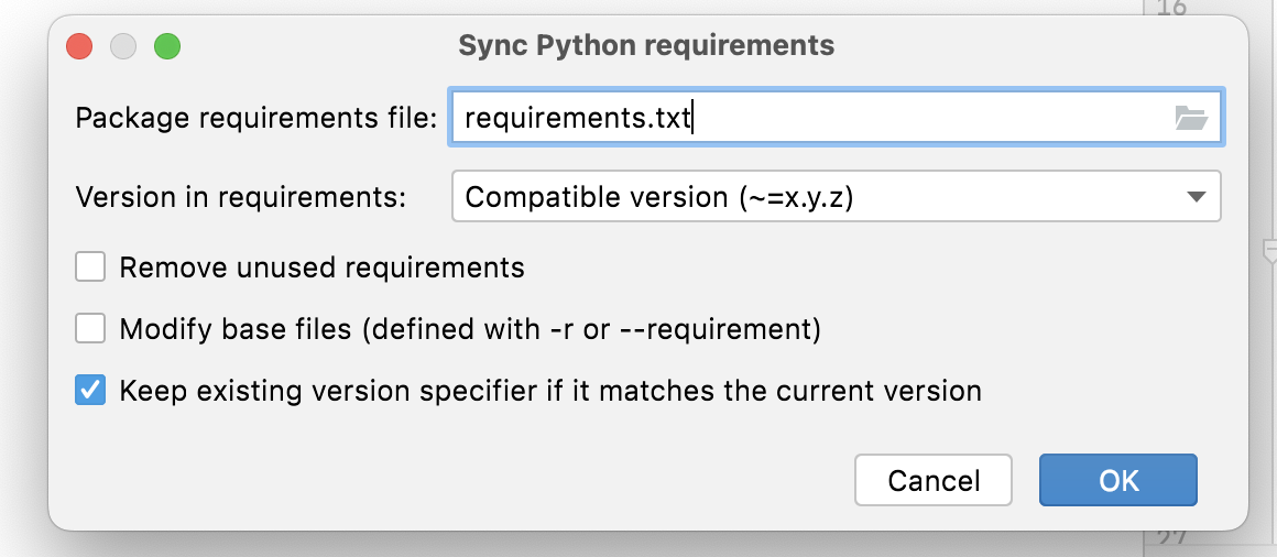 Sync Python Requirements